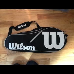 black wilson tennis racquet bag